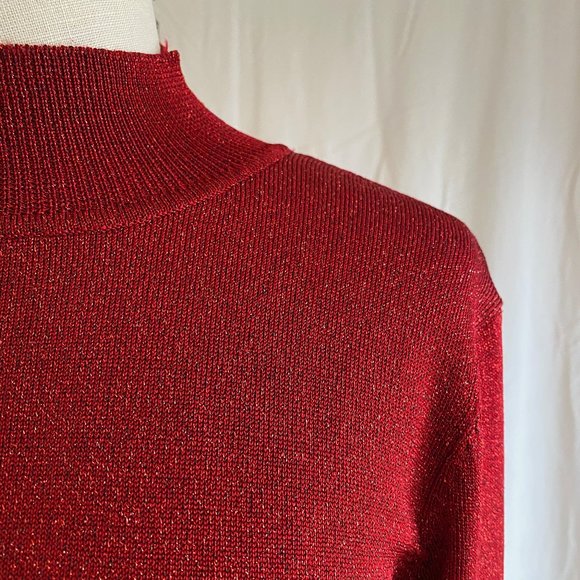 Red sparkly turtleneck - Picture 2 of 5